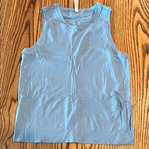 Light Blue Sleeveless Women's Athletic Top